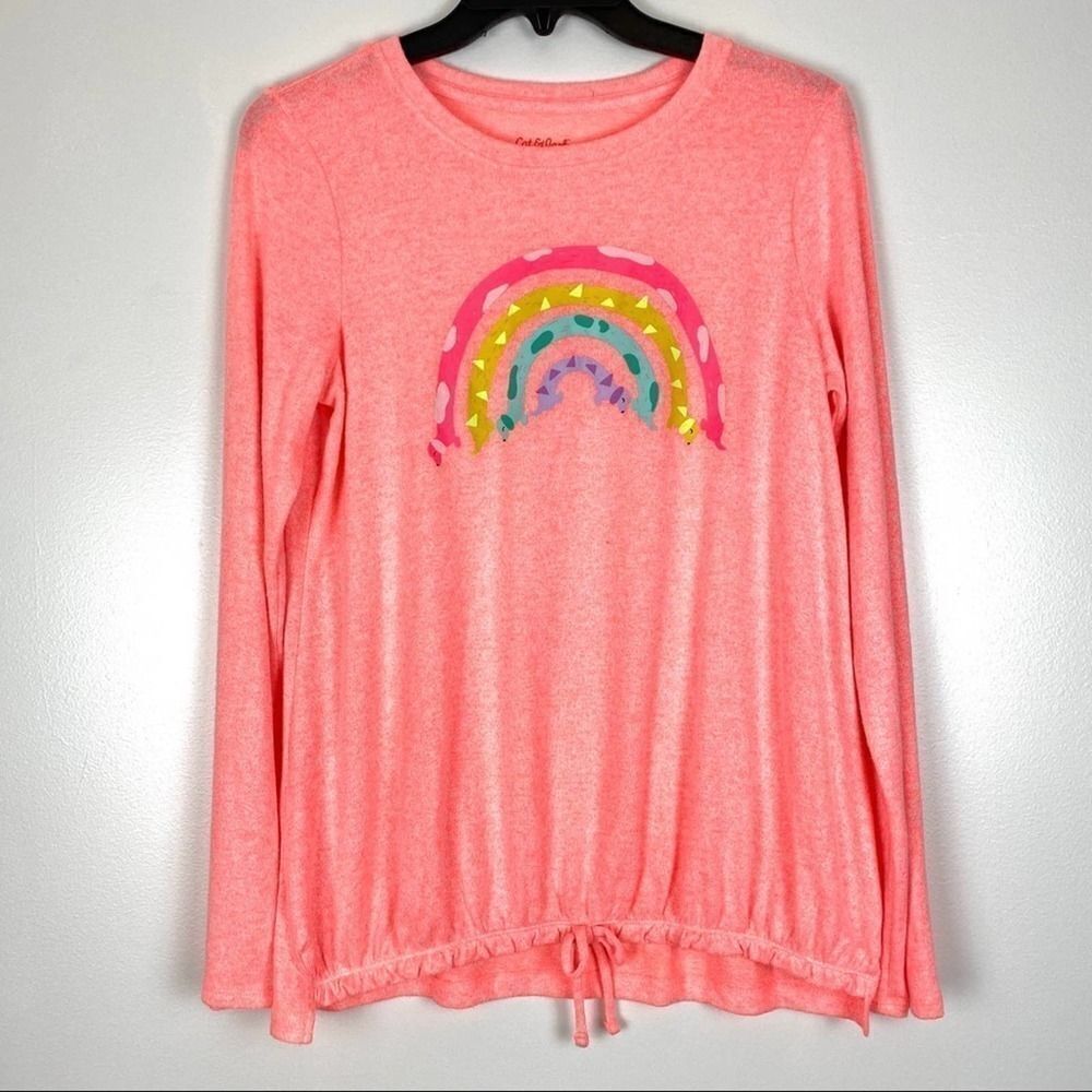 Cat & Jack Long Sleeve Sweater Shirt Rainbow XL
